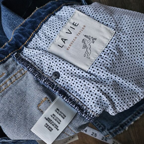 La Vie Rebecca Taylor High Rise Medium Wash Classic Denim Jeans Size 25 $195 - Picture 8 of 10